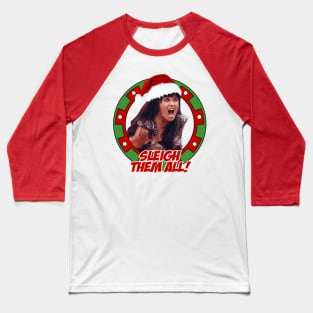 Xena Sleigh Them All Chakram Baseball T-Shirt